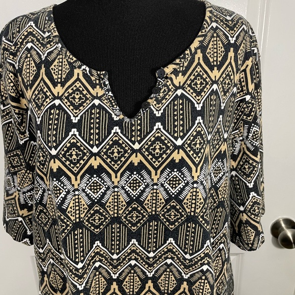 Catherine’s Geometric Patterned Tunic Blouse Size 1X CB-80 - Picture 3 of 8